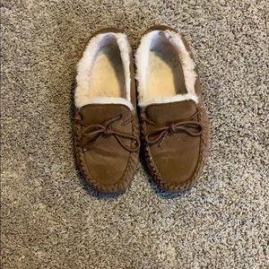 Bear paw moccasins.
